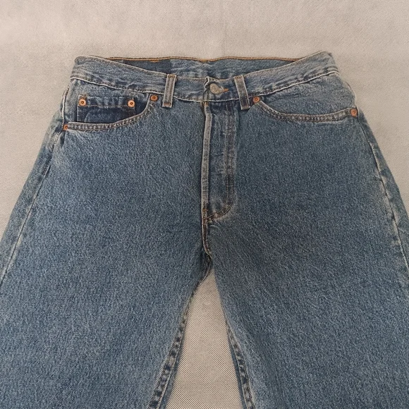 1990's Levi's 501 Blue Jeans 32x30 Light Wash Straight Leg New W/ Tags USA Made